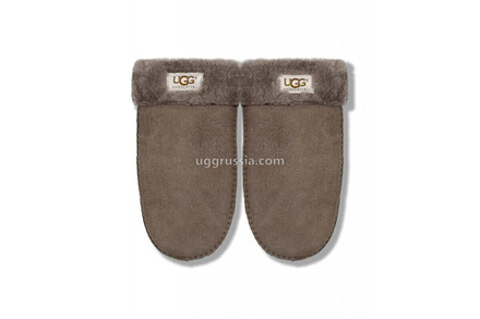 UGG Варежки Кожаные Женские Серые