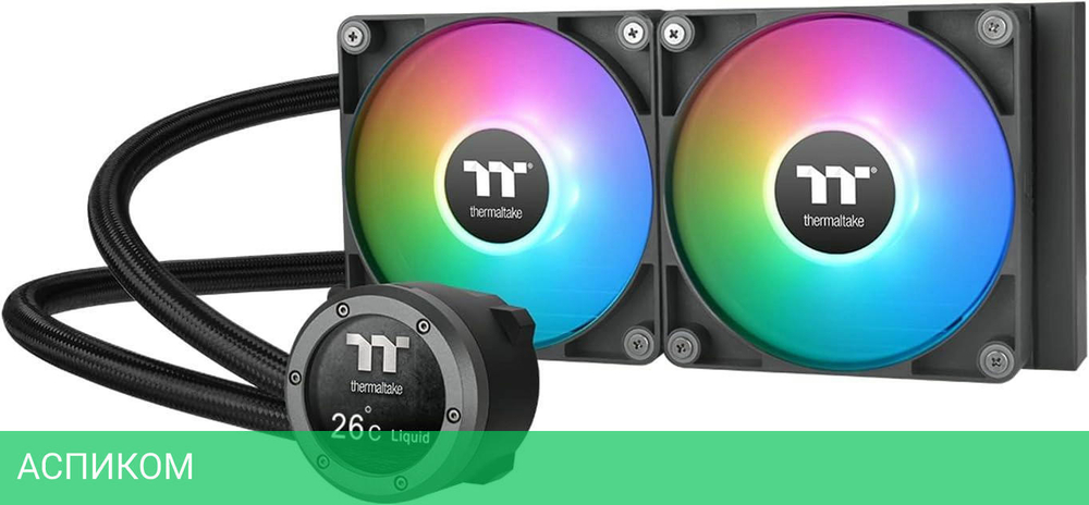 Система жидкостного охлаждения для процессора Thermaltake TH240 V2 Ultra ARGB черный (CL-W383-PL12SW-A)