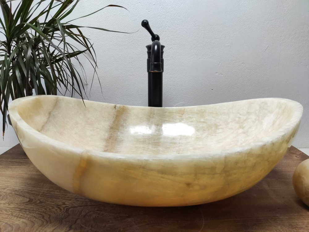 Раковина из оникса Oval Yellow OO-60947 55*38*19 00994