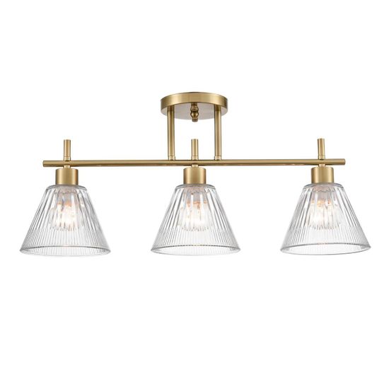 8188/3C COMFI LN25 190 латунь/прозрачный, металл/стекло Потолочный светильник E14 3*40W 220V VIVIAN