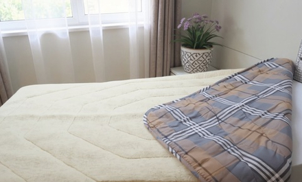 Одеяло ЛЕЖЕБОКА Woolly blanket 140х205 меховое из 100% шерсти мериноса, 2641-140-5-123