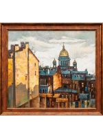 Картина маслом «Крыши Петербурга» Крухмалев