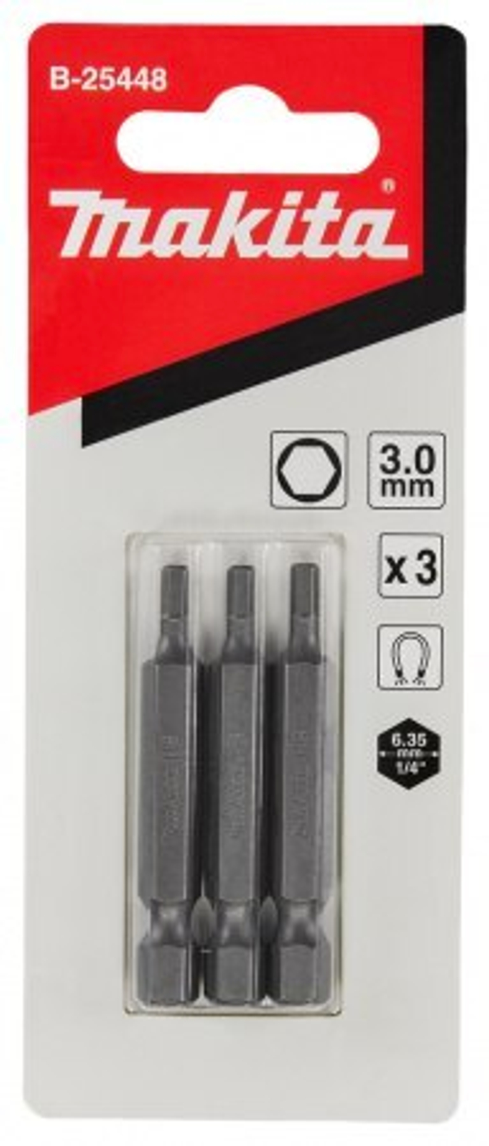 Насадка HEX3.0, 50 мм, E-form (MZ), 3 шт. Makita B-25448