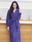 Халат женский длинный с капюшоном EMILY темная сирень