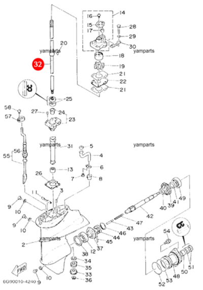 Вал приводной вертикальный в сборе