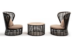 "Парма" кофейный комплект из искусственного ротанга, цвет бронзовый