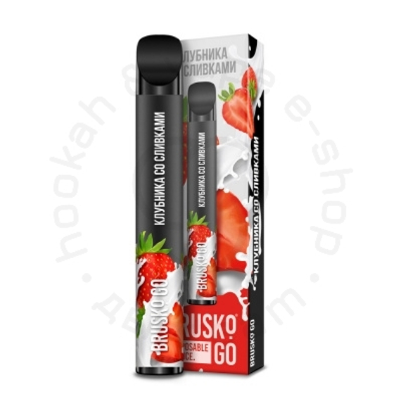 Одноразовая ЭС Brusko Go, до 800 затяжек, Клубника со сливками, №20