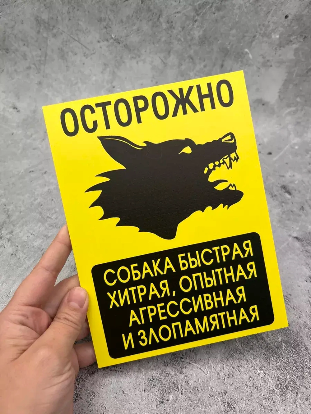 Табличка на дом Осторожно злая собака