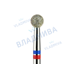 ВладМива Фреза алмазная 001 040 - Шарик (гибрид-красная, синяя)