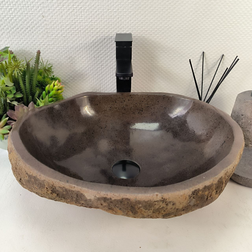 Раковина из речного камня RS-65222 48*41*15 0856