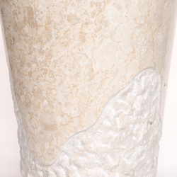 Раковина напольная из мрамора Pedestal Cream With Tab Hole Marmo MN-03215 (40*40*90 см)