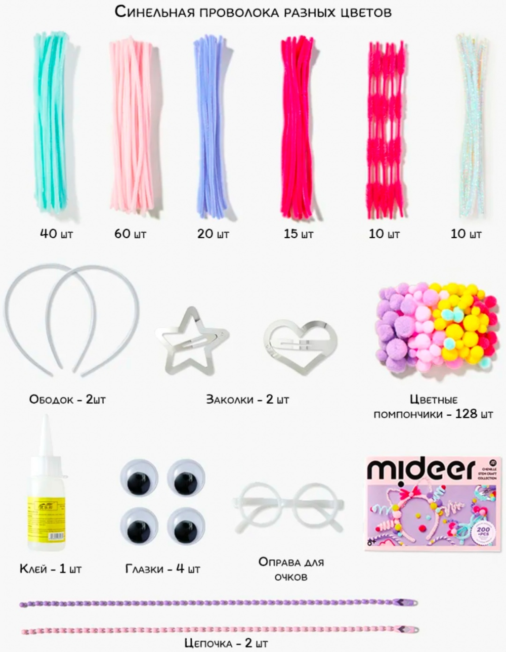Набор для создания украшений из синельной проволоки