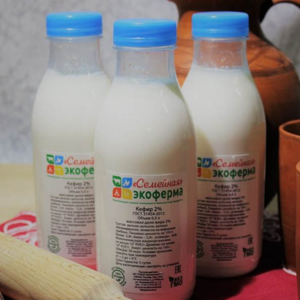 Кефир 2%, КФХ Пухлякова 500мл