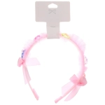 Ободок для волос детский «БАМБИ БУМ», цветочки, цвет розовый, лавандовый и голубой, 1.5см