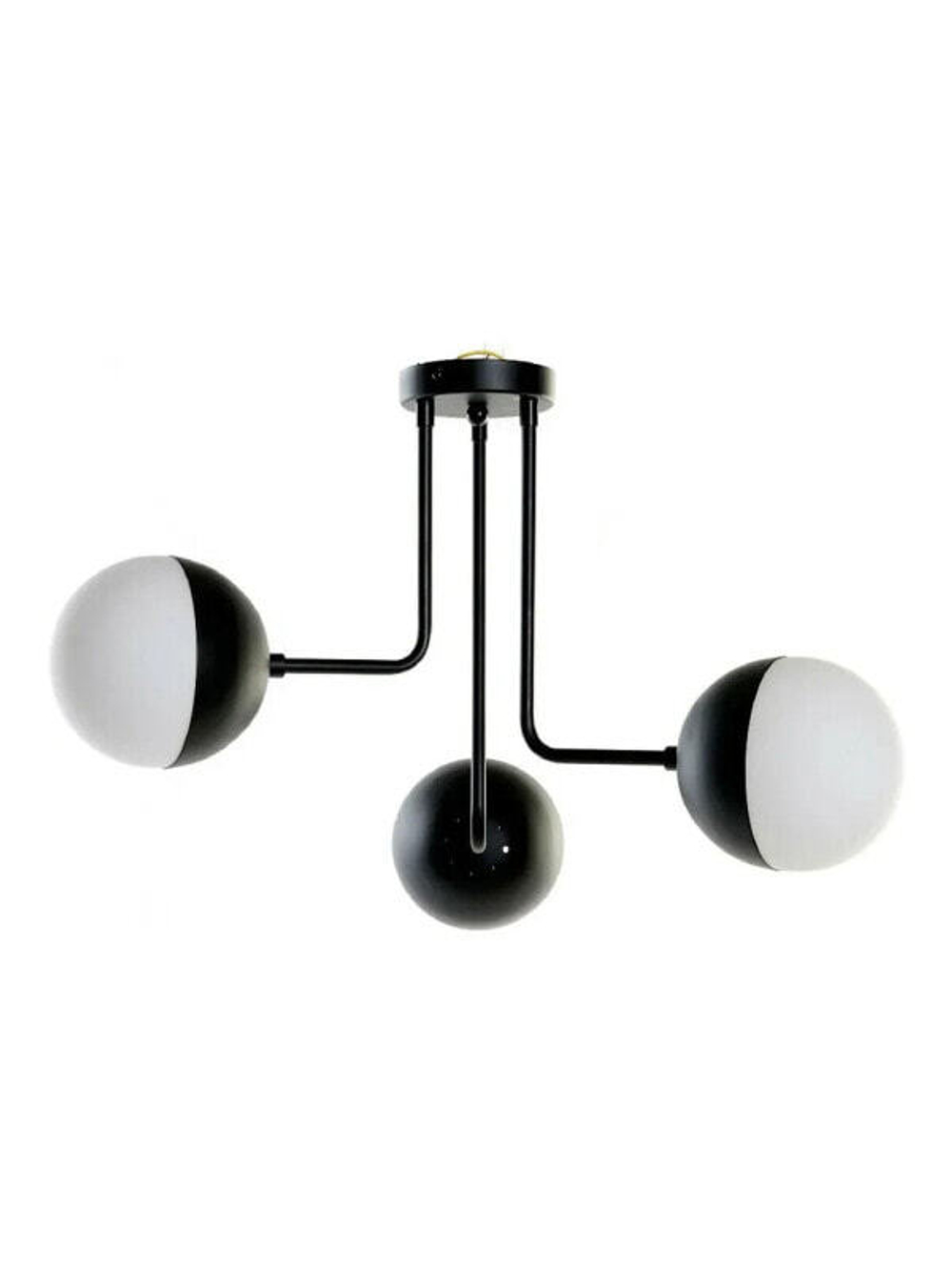 Потолочный светильник DKD Home Decor Белый Чёрный Металл Стеклянный 220 V 50 W (61 x 58 x 46 cm)