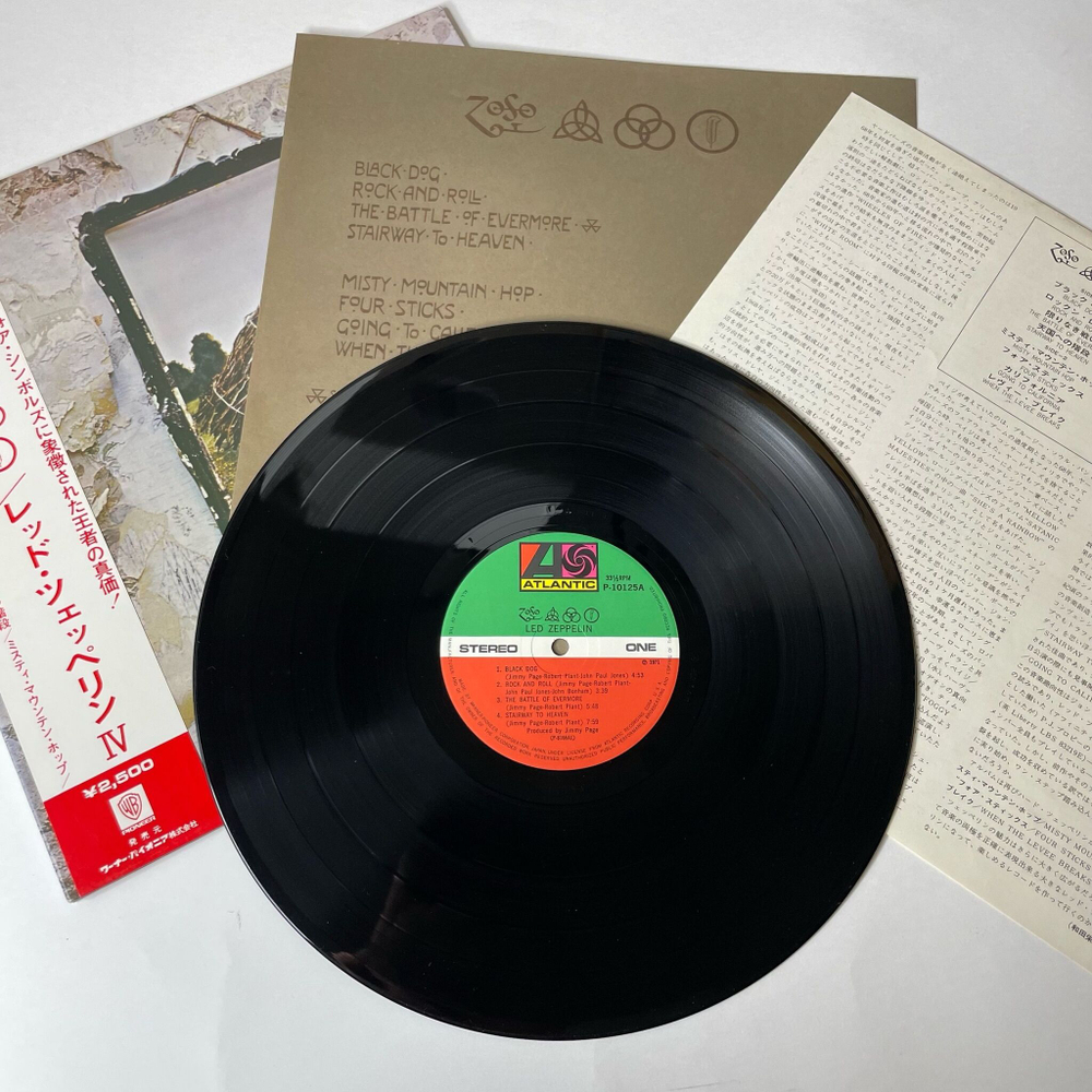 Винтажная виниловая пластинка LP Led Zeppelin IV (Japan 1976) (Obi) Going To California