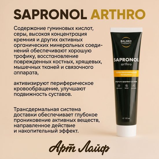 Трансдермальный комплекс Сапронол Артро (Sapronol Arthro)