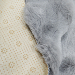 Коврик меховой фактурный 50*80см, полиэстер, серый