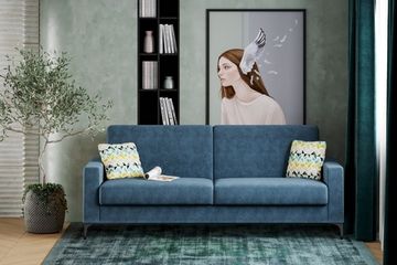 Диван-кровать Модель 047, Вивальди 13, Геометрия 69, велюр, прямой, книжка, венге