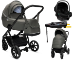 Детская коляска Noordi Fjordi V2 4 в 1 с автокреслом Terra Black и базой 1462150 Alpine Moss