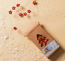 НИТЬ, 2 м, "Роса", с насад, "Звезда красная", LED-20-3V, 2*АА (не в компл), фиксинг,Т/БЕЛЫЙ