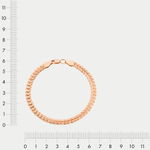 Браслет цепной из красного золота без вставок (арт. Б1-066)