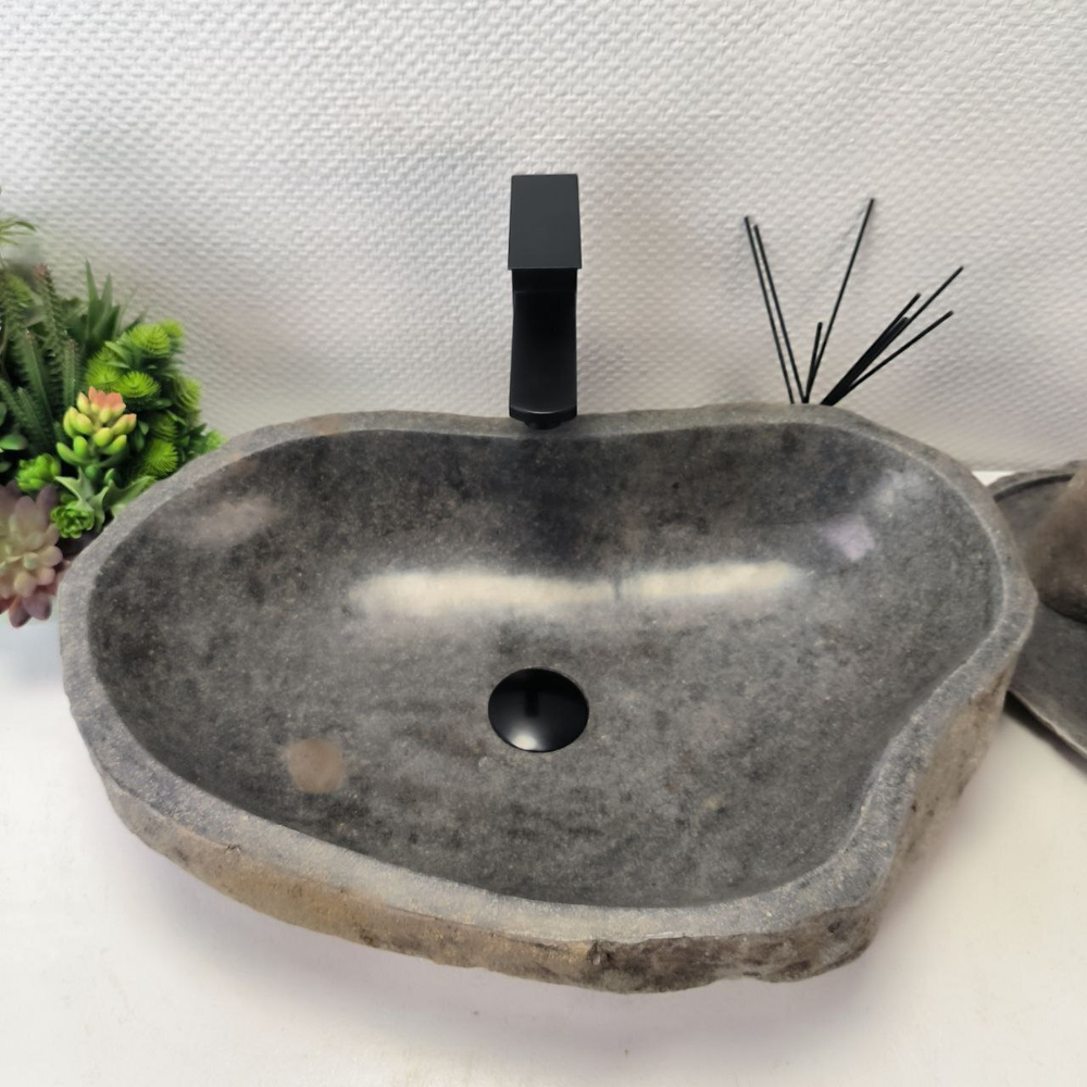 Раковина из речного камня RS-63629 (60*37*15) 0124