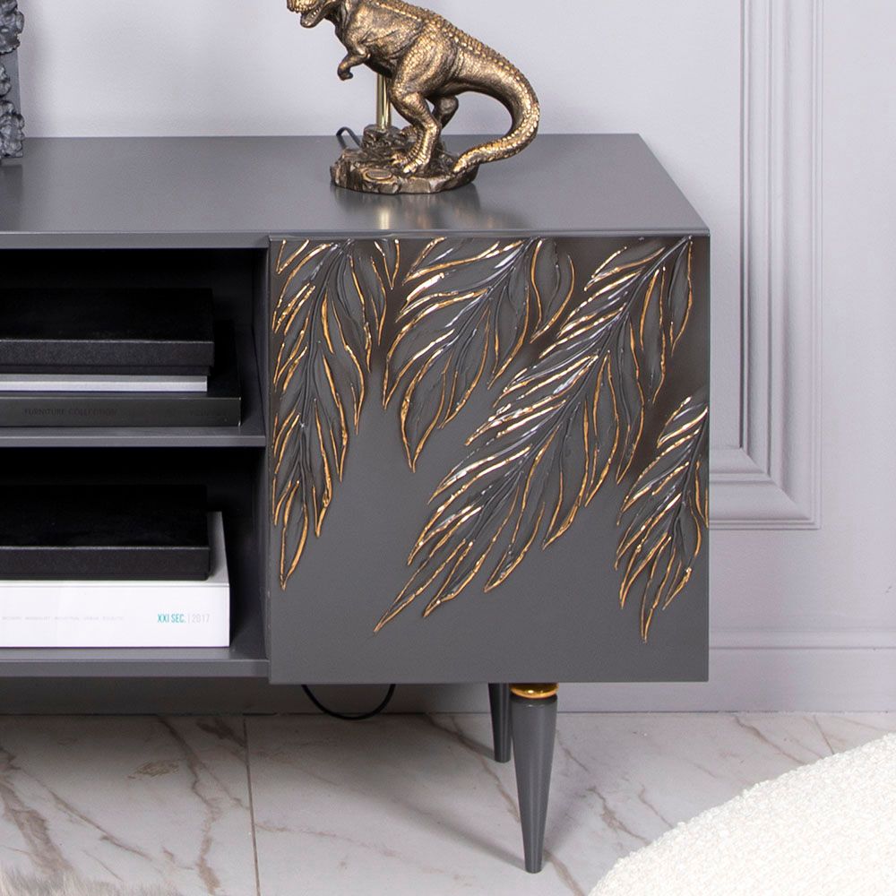 Тумба под ТВ Тропик 155см Классик Серый Голд