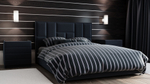 Мягкая двуспальная кровать "Мазарини" с подъемным механизмом