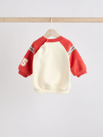 Толстовка и спортивные брюки в комплекте для малышей Next E81-367, Молочный, Красный, Серый