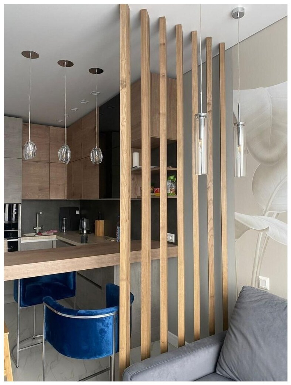 Декоративный брус 40х80х3000мм для реечной перегородки