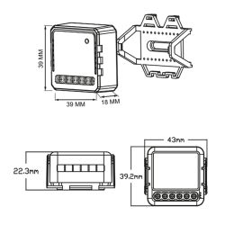 UCH-A302 1C-DIM-WF WHITE Умный диммер-выключатель Wi-Fi. 1 канал. 100-240В. 200Вт. Встраиваемый. Голосовое управление+приложение UnielSmart. TM Uniel