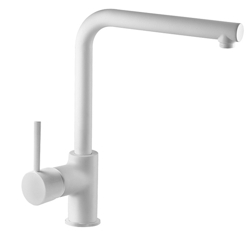 Смеситель для кухни AZARIO EVANS поворотный излив, керамический картридж, белый матовый (AZ-152944316)