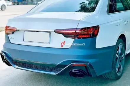 Задний бампер с диффузор для AUDI A4 B9 2020 - 2021 Ауди аэродинамический обвес