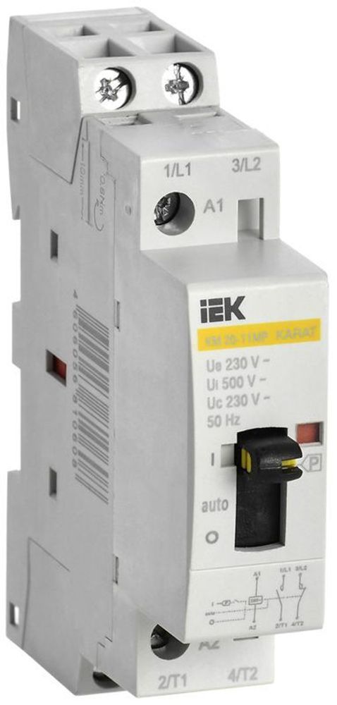Контактор модульный КМ20-11МР AC с ручным управ. KARAT IEK MKK12-20-11