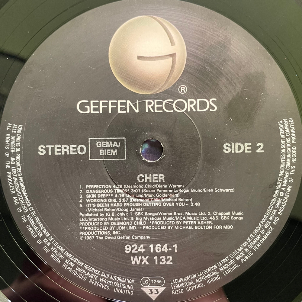 Cher - Cher (Германия 1987г.)