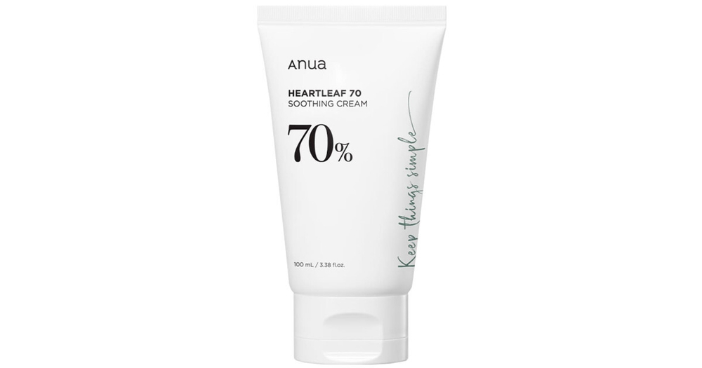 Крем для лица успокаивающий с экстрактом хауттюйнии ANUA Heartleaf 70% Soothing Cream 100 мл