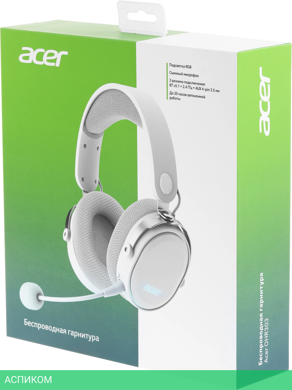 Наушники Acer OHR303 белый (ZL.HDSEE.00A)