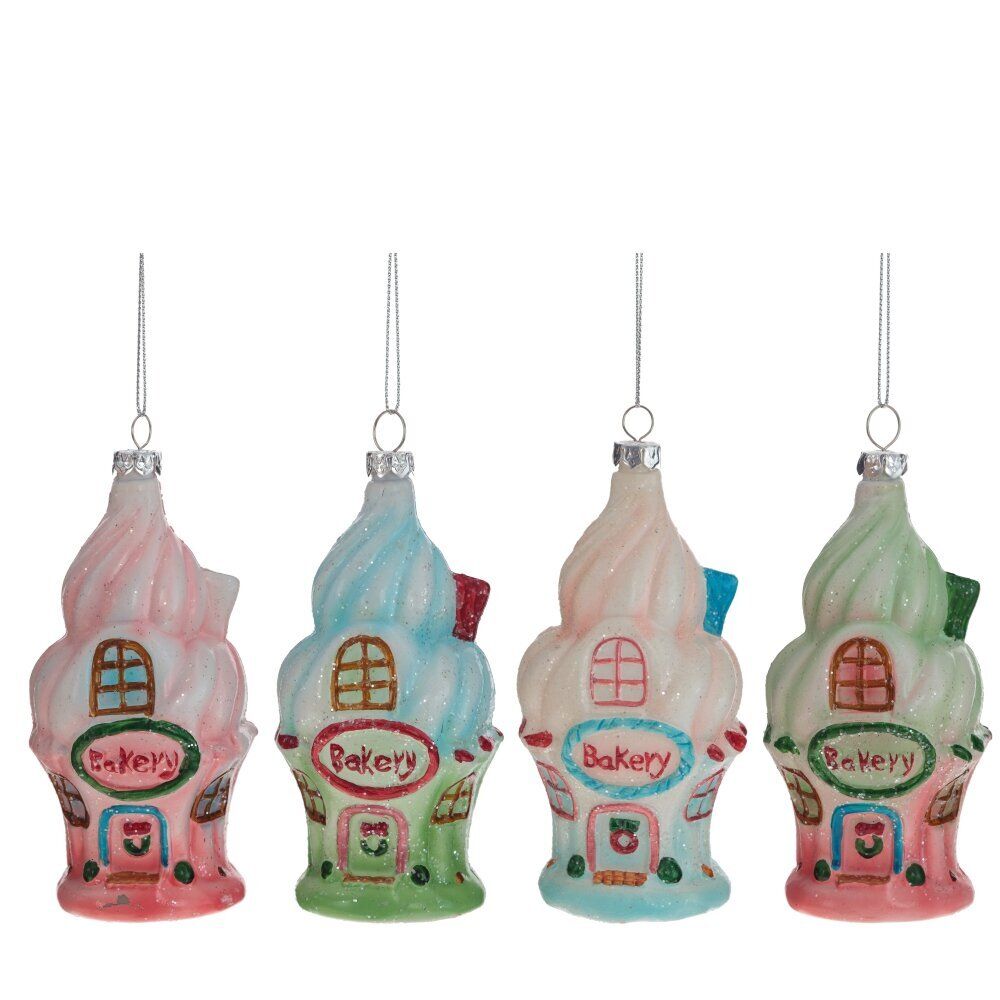 GAEM Украшение новогоднее "Домик", L6,5 W6,5 H13,5 см, 4в.