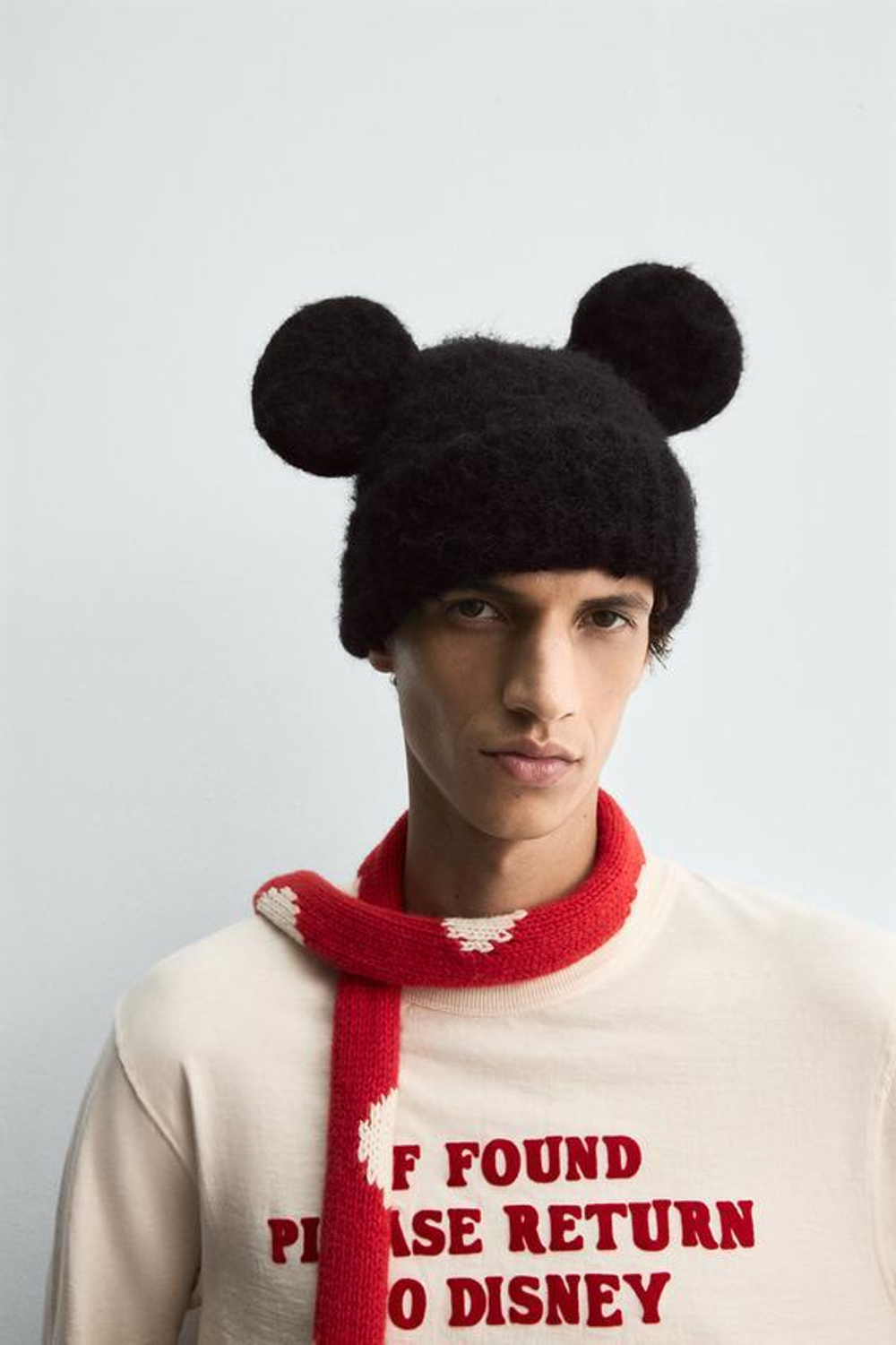 ZARA HARRY LAMBERT X DISNEY ФУТБОЛКА С НАДПИСЬЮ, ЭКРЮ