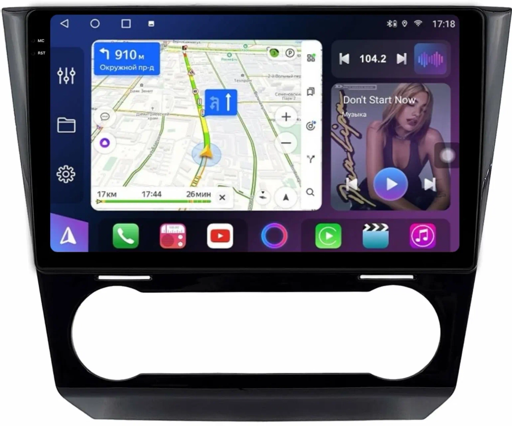 Магнитола для Subaru Levorg 1 VM 2017-2020 (Harman, штатный 360) - FarCar BM9-2K-9645F3B монитор 9.5" 2K QLED на Android 14, TS10, 4+32Гб, CarPlay, 4G SIM-слот