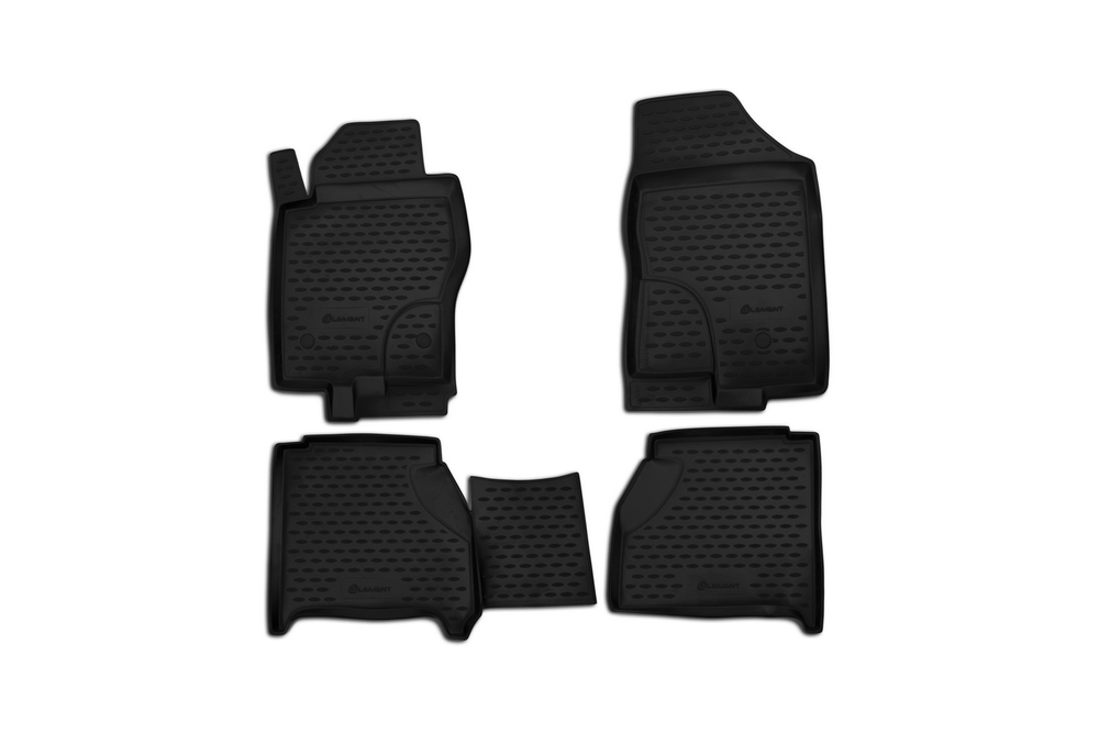 Коврики в салон NISSAN Navara, 2010-2015, 4 шт. с ниш.зад. сид.(полиуретан) Element.CARNIS10050H