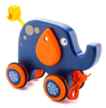 Каталка на веревочке Слоник 26см, коробка 332