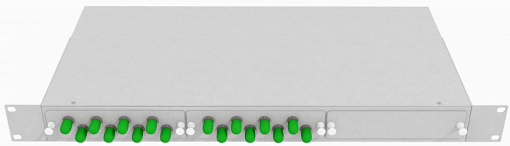 Кросс оптический стоечный  TopLAN КРС-Top-1U-16ST/A-OS2-GY