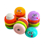 Точилка пластиковая с ластиком Yalong "Бургер", 1 отверстие, цвета ассорти