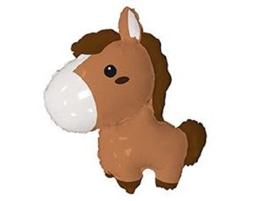 F Фигура, Лошадка, коричневая, 34"/87 см, 1 шт.