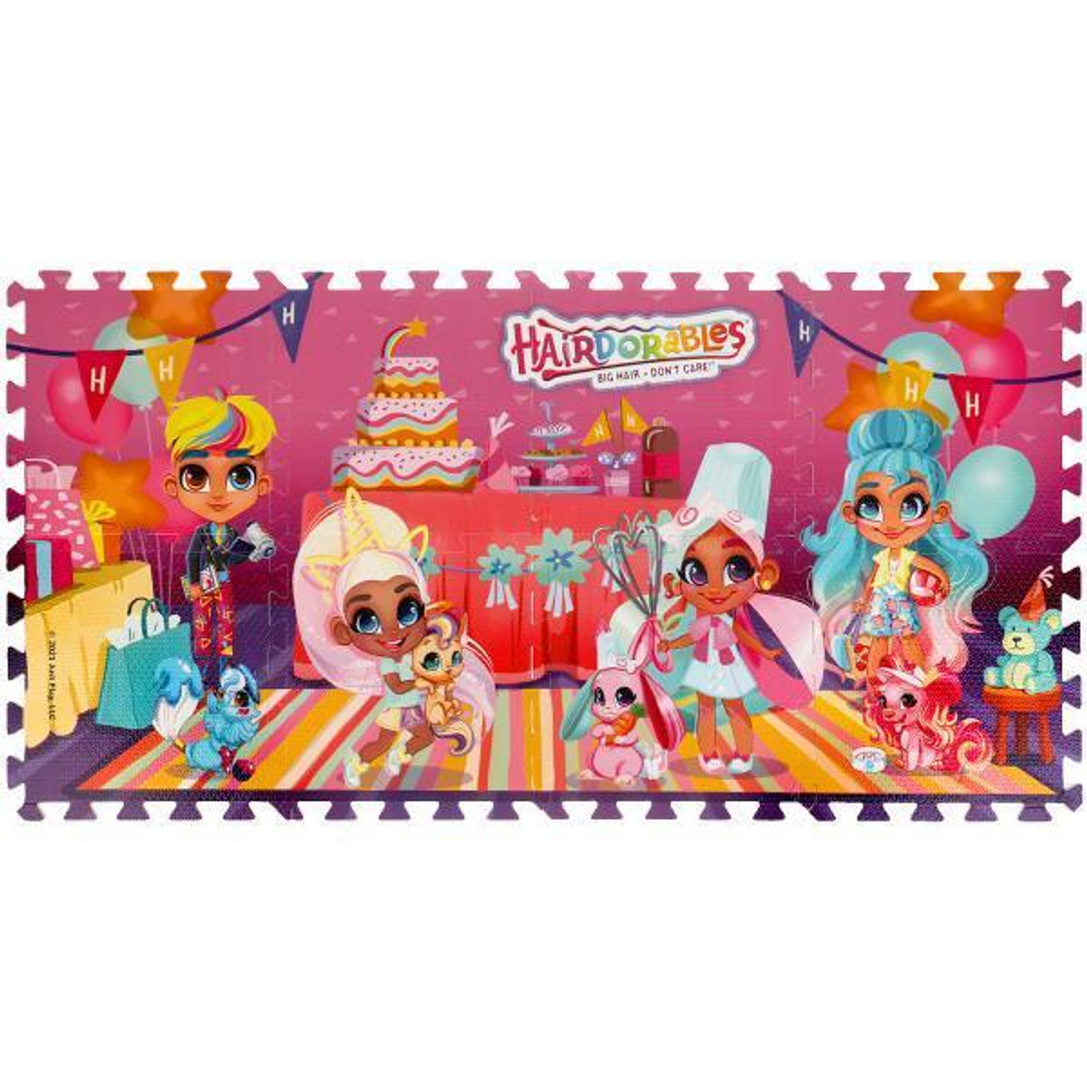 Коврик-пазл Hairdorable 8 сегментов, каждый 31.5*31.5см. FS-HDR (Играем вместе)