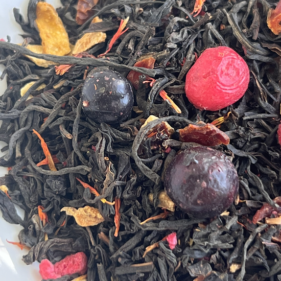 Чёрный чай листовой с ягодами "Царский бархат", 40 гр