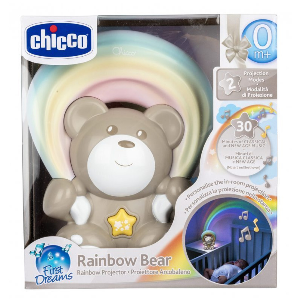 First Dreams - плюшевый мишка с проектором Rainbow Neutral 104740