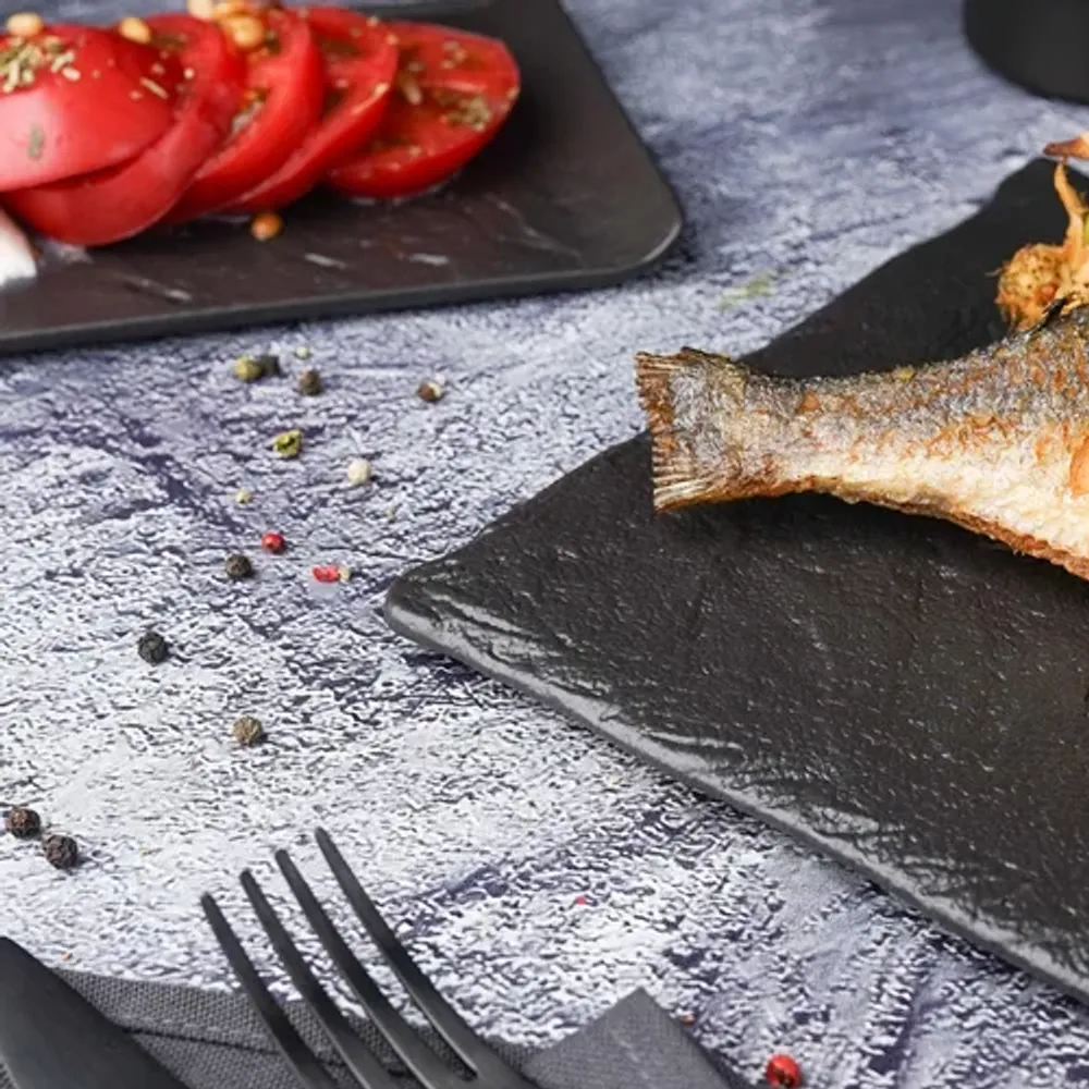 Блюдо прямоугольное 30*21 см h1,2 см Black Raw Stellar P.L. Proff Cuisine [1]